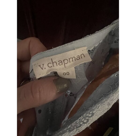 v chapman Delphine lace light blue cashmere sz xxs sz 00 - Picture 4 of 6